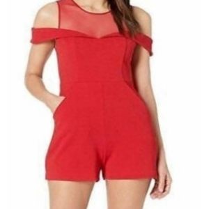 Red BCBGeneration Jester Red Romper, Sz 10